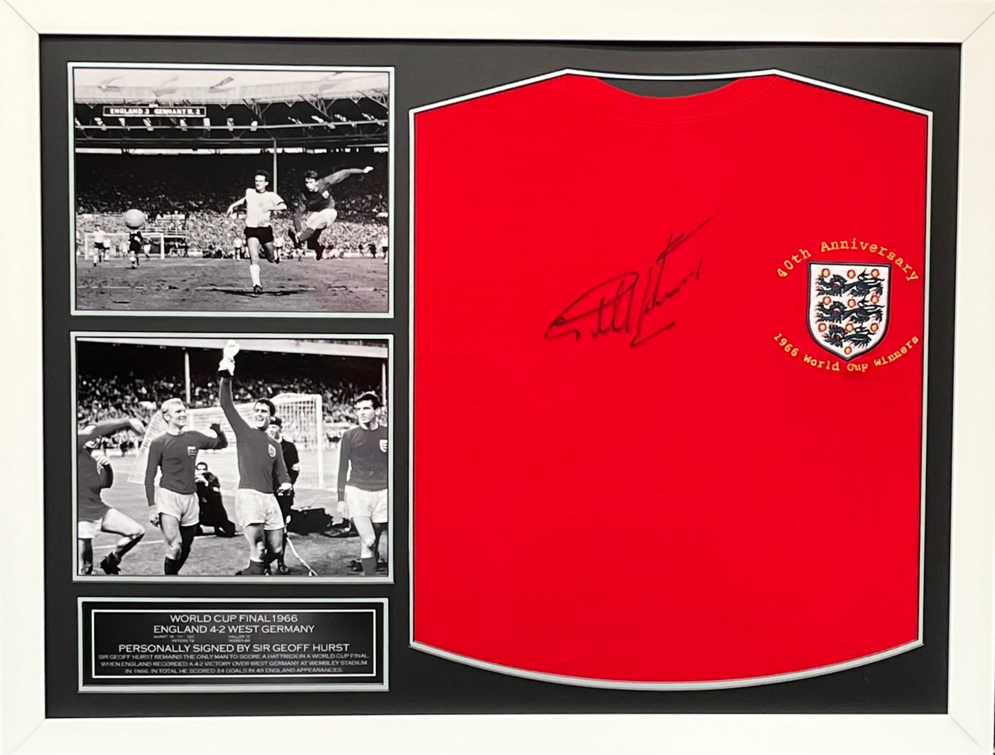 Sir Geoff Hurst Signed and Framed Montage