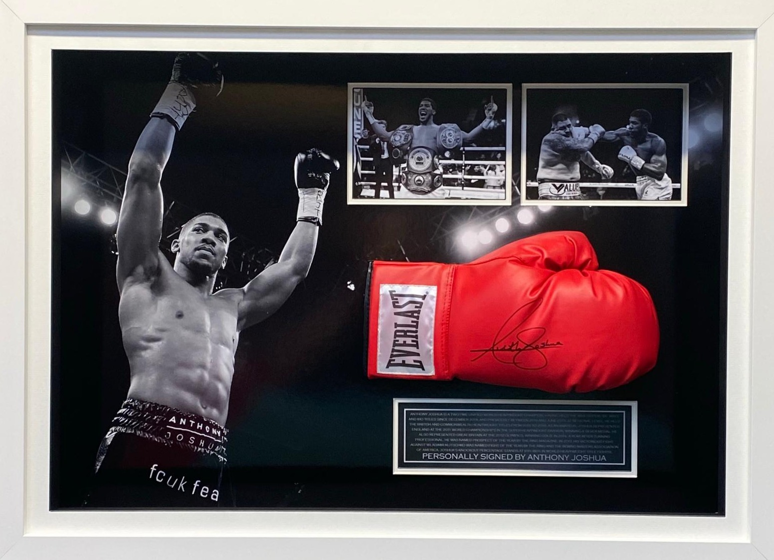 Anthony Joshua Signed and Framed Boxing Glove